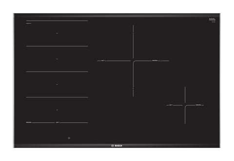 Bosch PXE875DC1E Series 8 Black Glass 80cm Wide Flex Induction Cooktop