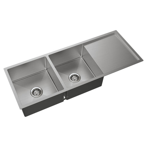 Fienza 68408 Hana 58L Double Kitchen Sink With Drainer