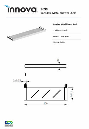 Innova 8090 Element Metal Shower Shelf