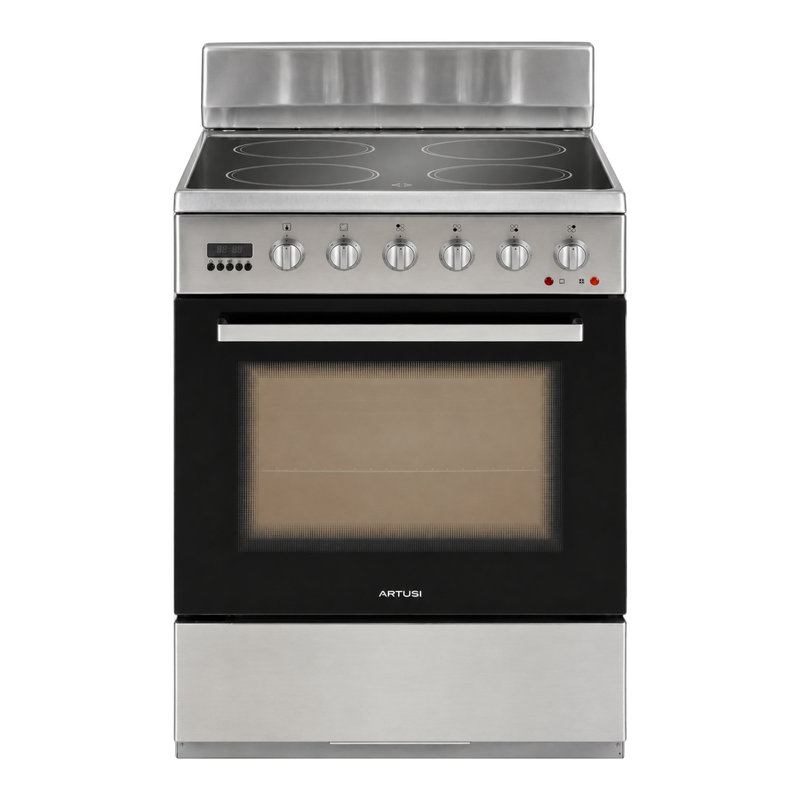 Artusi AFC607X 60cm freestanding electric cooker in stainless steel