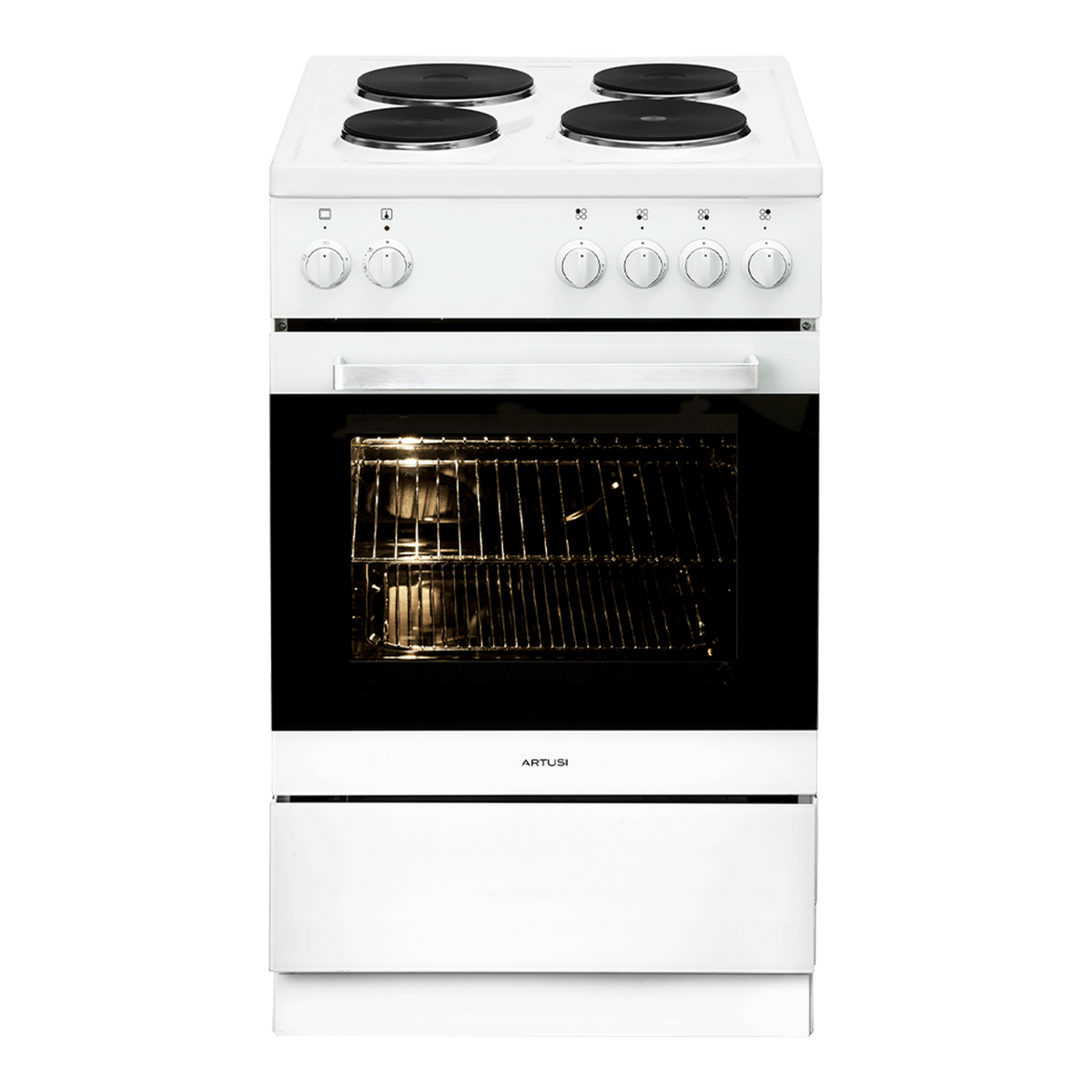 Artusi AFE544W 54cm Freestanding Electric Cooker in White
