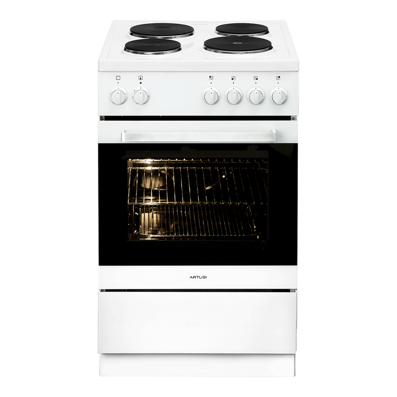 Artusi AFE544W 54cm Freestanding Electric Cooker in White