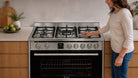 Artusi AFG915 90cm Freestanding Dual Fuel Cooker lifestyle - easy clean