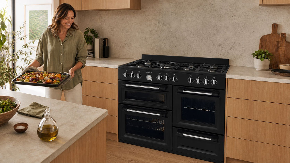 Artusi AFGR1047B 100cm Freestanding Cooker lifestyle - everyday cooking