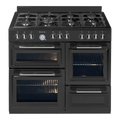 Artusi AFGR1047B 100cm Freestanding Cooker With 7 Gas Burners And 3 Electric Ovens - Gloss Black