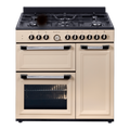 Artusi AFGR935CR 90cm cream freestanding cooker with 5 gas burners and 3 ovens