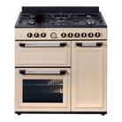Artusi AFGR935CR 90cm cream freestanding cooker with 5 gas burners and 3 ovens