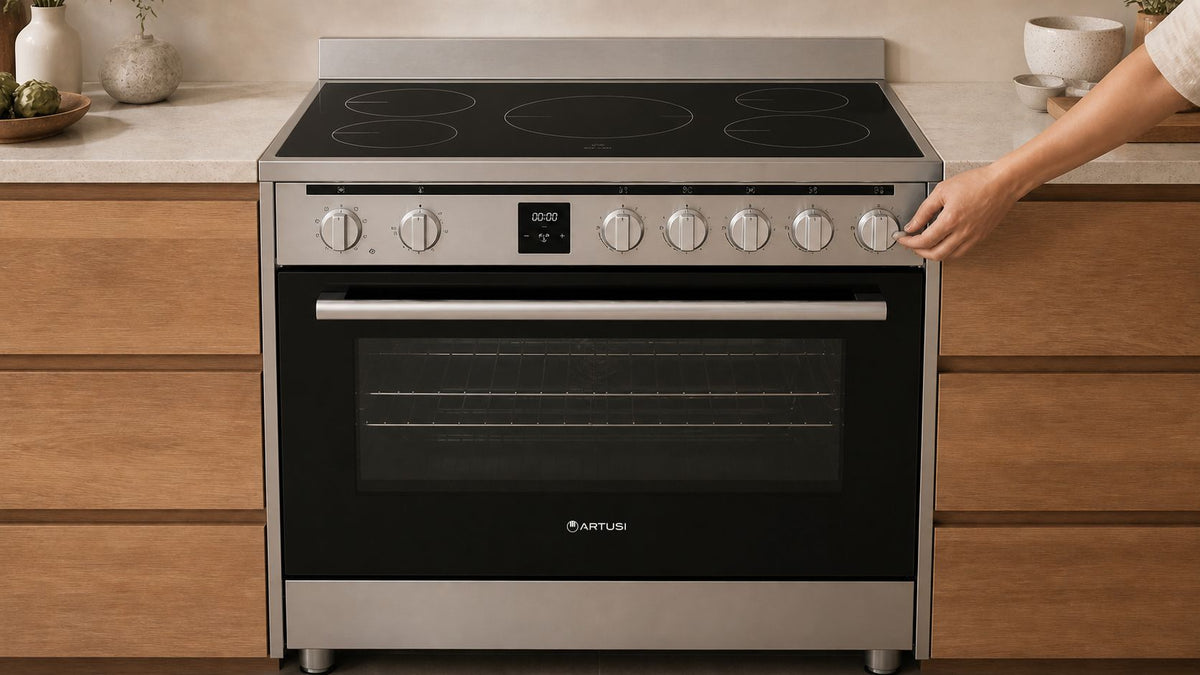 Artusi AFI902X 90cm Freestanding Induction Cooker lifestyle - simple control