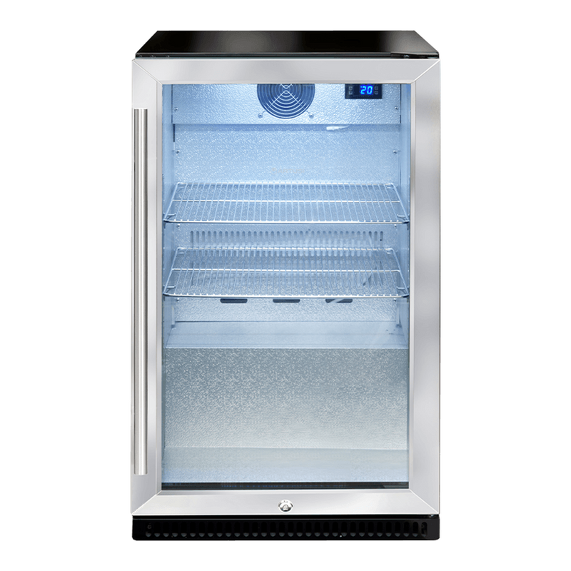 Artusi AOF1SM5 138 bottle single door outdoor beverage chiller in stainless steel