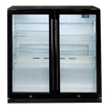 Artusi AOF2BM5 190 bottle double door outdoor beverage chiller in black