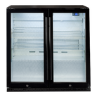 Artusi AOF2BM5 190 bottle double door outdoor beverage chiller in black