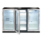 Artusi AOF3S 307L triple door outdoor beverage chiller in stainless steel