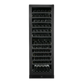 Artusi AWC154BV 125 bottle single door wine cellar in black, full-height front view