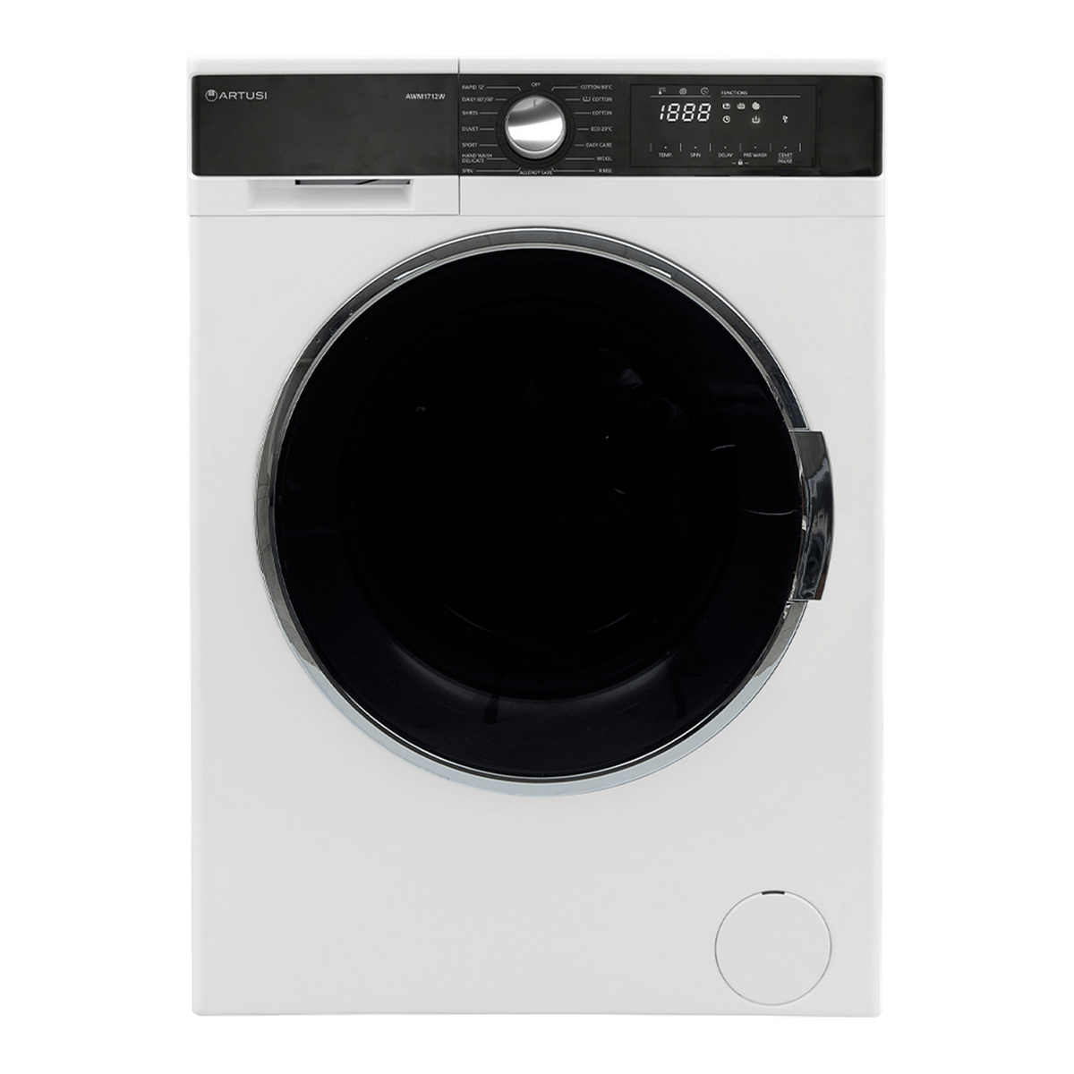 Artusi AWM1712W 7kg Front Load Washing Machine in White - front view