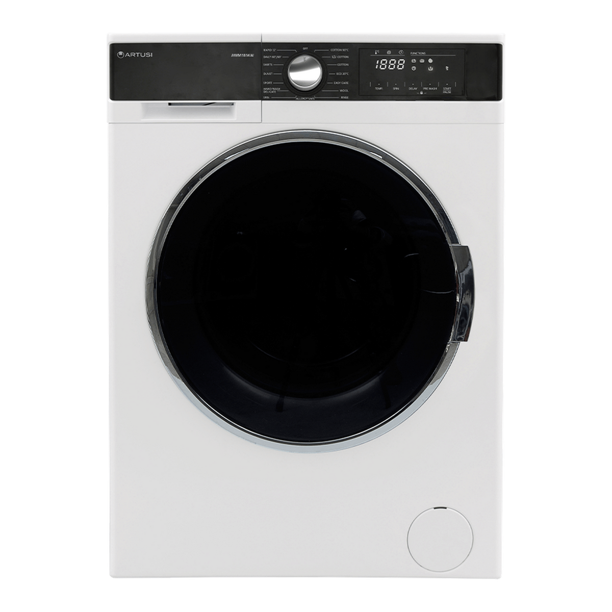 Artusi AWM1814W 8kg Front Load Washing Machine in White - front view