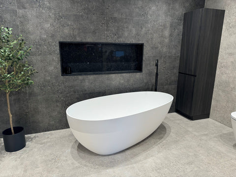 Kaskade VX03-1700 Alice Freestanding Egg-Shaped Stone Bath