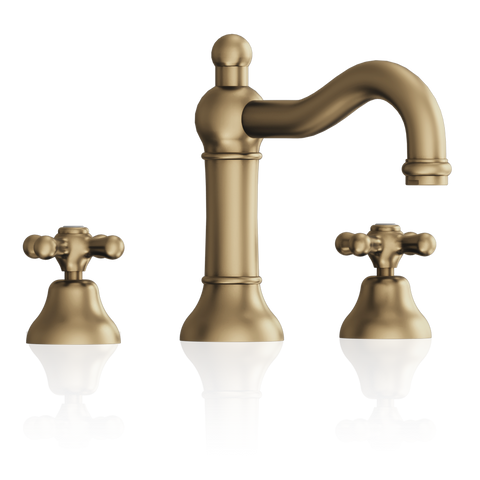 Nicolazzi Z2632 Brenta 1 Taphole Basin Twinner With Traditional Spout Swivel & White Lever Handles
