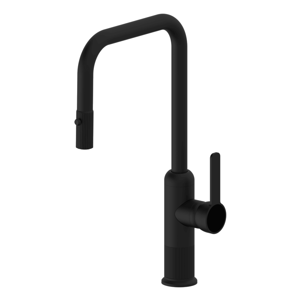 Armando Vicario 400782-B-LF Lumiere Pull-Out Dual Spray Kitchen Mixer - Black