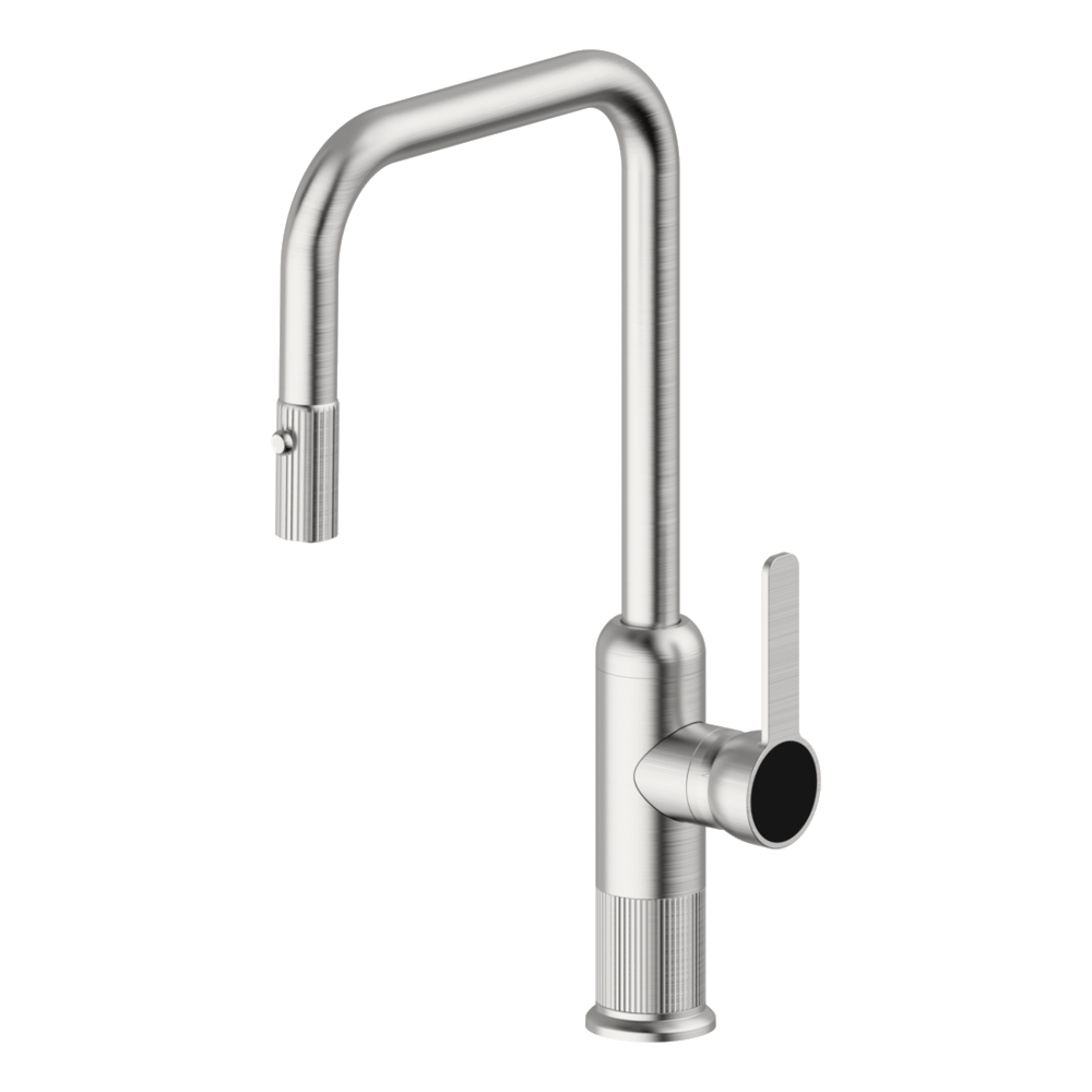 Armando Vicario 400782-BN-LF Lumiere Pull-Out Dual Spray Kitchen Mixer - Brushed Nickel