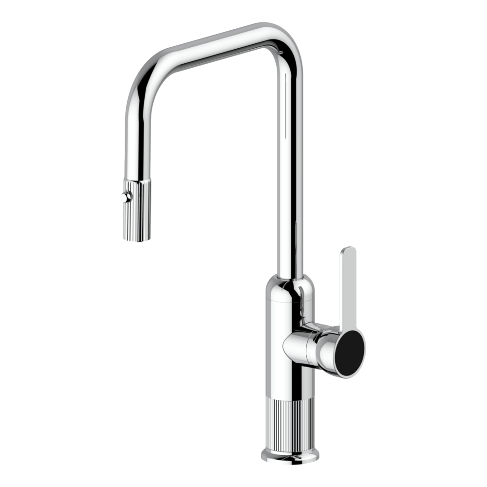 Armando Vicario 400782-LF Lumiere Pull-Out Dual Spray Kitchen Mixer - Chrome