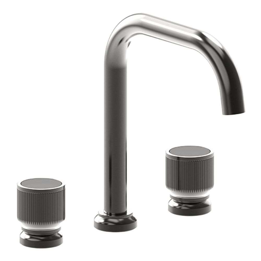 Armando Vicario 500685 Lead Free Lumiere Three-Piece Basin Set in Black Brushed Nickel