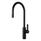 Armando Vicario LUZ-1 Black Lead Free Gooseneck Pull-Out Kitchen Mixer