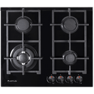 Artusi CAGH6000 60cm gas cooktop in black glass