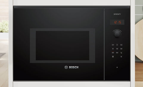 Bosch BFL553MB1A Series 4 Black 60cm Wide Built-In Microwave