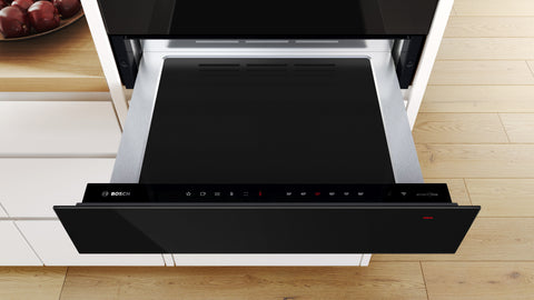 Bosch BIC9101B1 Series 8 Black Glass 60cm Wide Built-In Warming Drawer