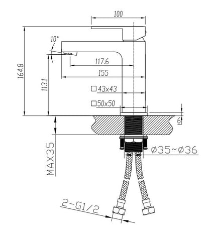 Innova BL0388BK Nautica Basin Mixer