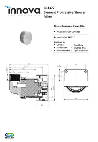 Innova BL3377 Element Progressive Bath/Shower Mixer
