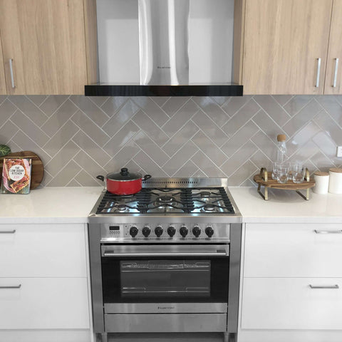 Kleenmaid RHSCK92 90cm wide Black Glass & Stainless Steel Wall Mounted Canopy Rangehood