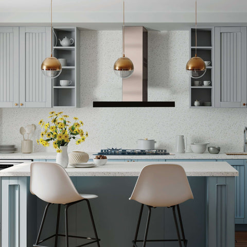 Kleenmaid RHSCK92 90cm wide Black Glass & Stainless Steel Wall Mounted Canopy Rangehood