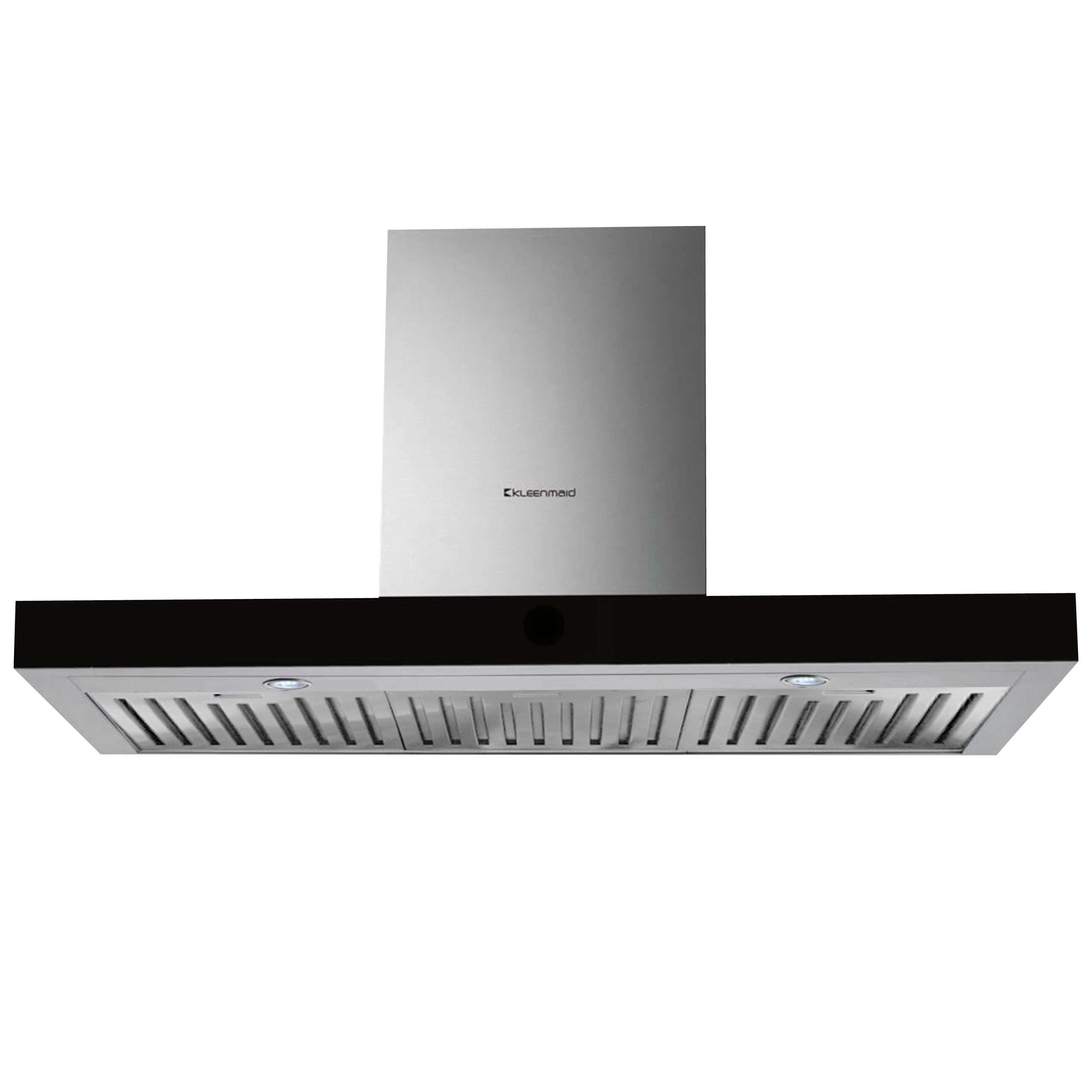 Kleenmaid RHSCK92 90cm wide Black Glass & Stainless Steel Wall Mounted Canopy Rangehood