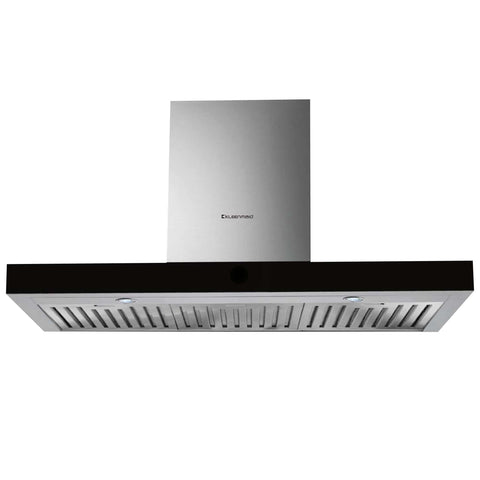 Kleenmaid RHSCK92 90cm wide Black Glass & Stainless Steel Wall Mounted Canopy Rangehood