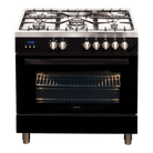 Artusi CAFG91B 90cm Freestanding Dual Fuel Cooker in Gloss Black
