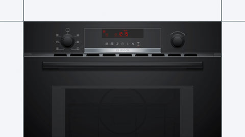 Bosch CMA583MB0B Series 4 Black Glass 60cm Wide Built-In Combination Microwave Oven