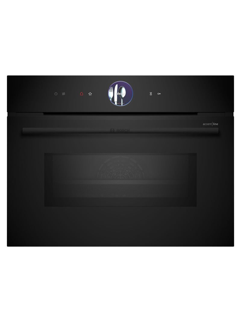 Bosch CMG936AB1A Series 8 Black Glass 60cm Wide Built-In Combination Microwave Oven