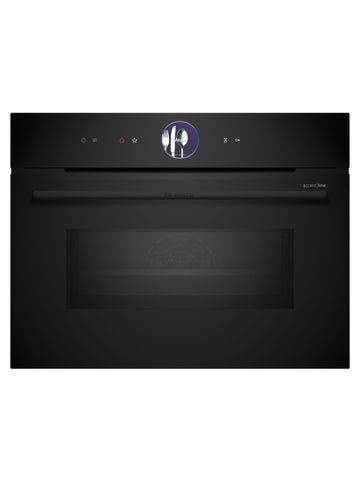 Bosch CMG936AB1A Series 8 Black Glass 60cm Wide Built-In Combination Microwave Oven