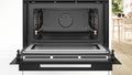 Bosch CMG936AB1A Series 8 Black Glass 60cm Wide Built-In Combination Microwave Oven