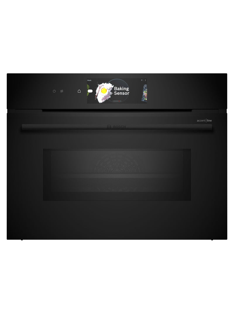 Bosch CMG978NB1A Series 8 Black Glass 60cm Wide Built-In Combination Microwave Oven