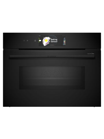 Bosch CMG978NB1A Series 8 Black Glass 60cm Wide Built-In Combination Microwave Oven