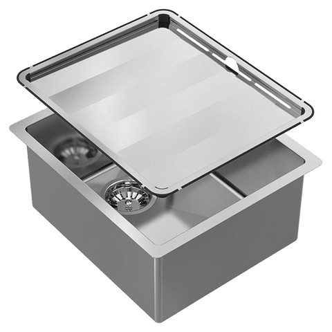 Abey CR340 Piazza 39cm Wide Square Bowl Sink