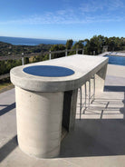 Cook N Dine UltraDine built-in round teppanyaki grill in an outdoor bench