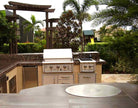 Cook N Dine UltraDine built-in round teppanyaki grill in an alfresco kitchen