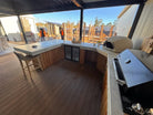 Cook N Dine built-in teppanyaki grill in an alfresco entertaining area