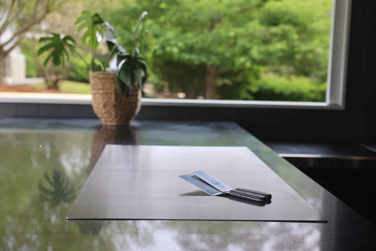 Cook N Dine built-in teppanyaki grill cooking in a home kitchen