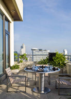 Cook N Dine round teppanyaki table on a rooftop terrace