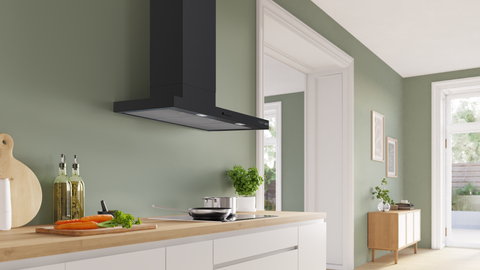 Bosch DWB95CC60A Series 4 Matte Black 90cm Wide Wall Mounted Canopy Rangehood