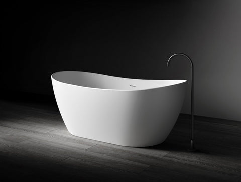 Kaskade VX100-1625 Diane Freestanding Oval Stone Bath with Overflow